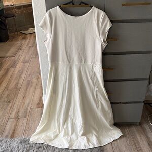 Kit and Ace Off-White Midi Dress